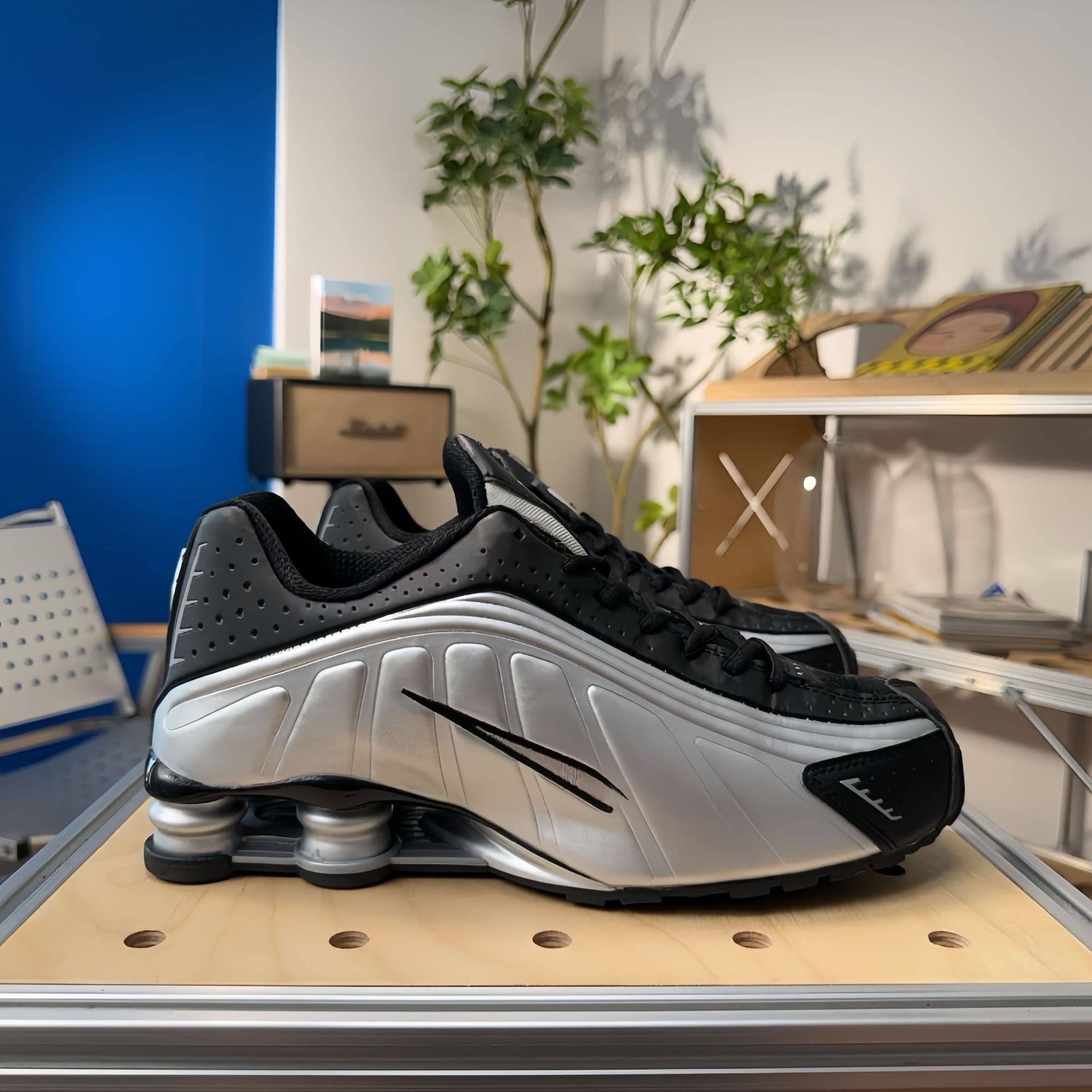 Chaussures de course unisexes SHOX R4 Neymar Collaboration, pointures 36 à 45, pour hommes et femmes, avec coussin d'air coloré.