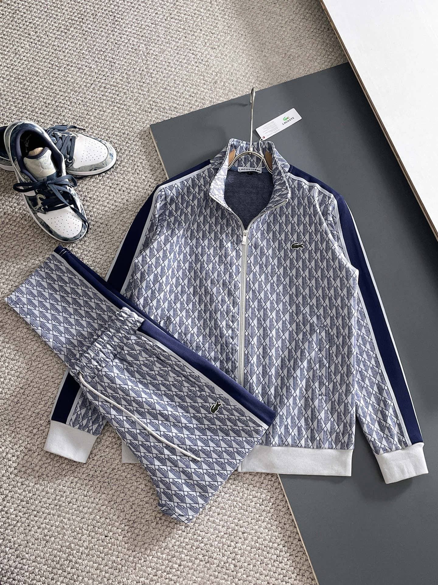 Costume décontracté tendance en crocodile français avec fermeture éclair et plusieurs couleurs assorties, style décontracté et polyvalent
