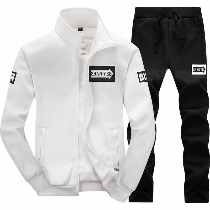 Men's Spring And Autumn Two-piece Set Of Fashion Cardigan Hoodie Casual Sports Suit Men's Full Suit