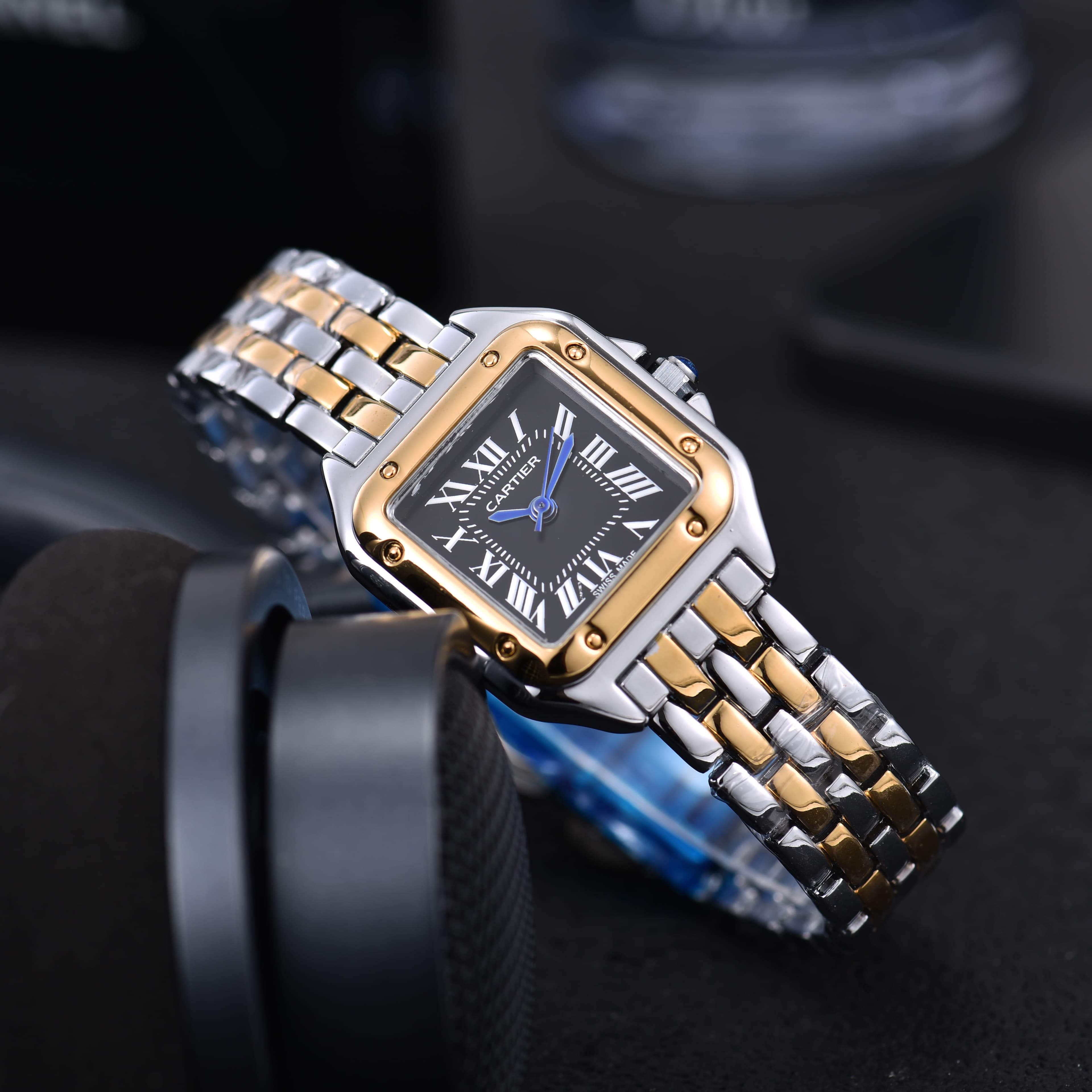 Montre à quartz classique pour femme, modèle carré classique très populaire
