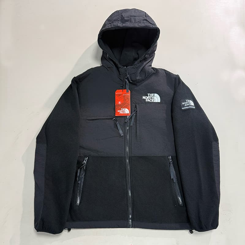 Veste polaire à capuche color-block The North Face, coupe-vent polaire à empiècements contrastés