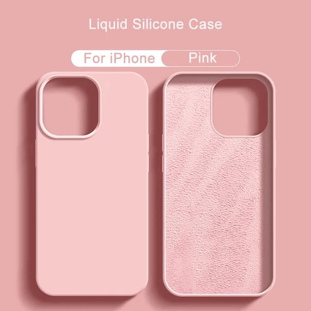 Nouvelle coque de téléphone en silicone liquide pour iPhone 13 14 11 12 Pro Max 15 Plus, coque antichoc souple