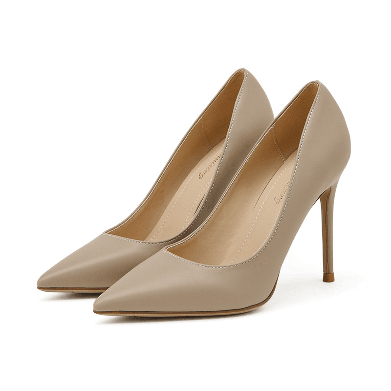 Women's Shoes Spring new high heels stiletto pointed shallow mouth fashionable Korean style nude women's fashion single shoes