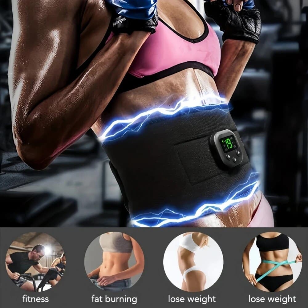 Usb Electric Ems Massage Abdominal Training Body Shaping Massager 19 Muscle Stimulation Graphene Band 2023