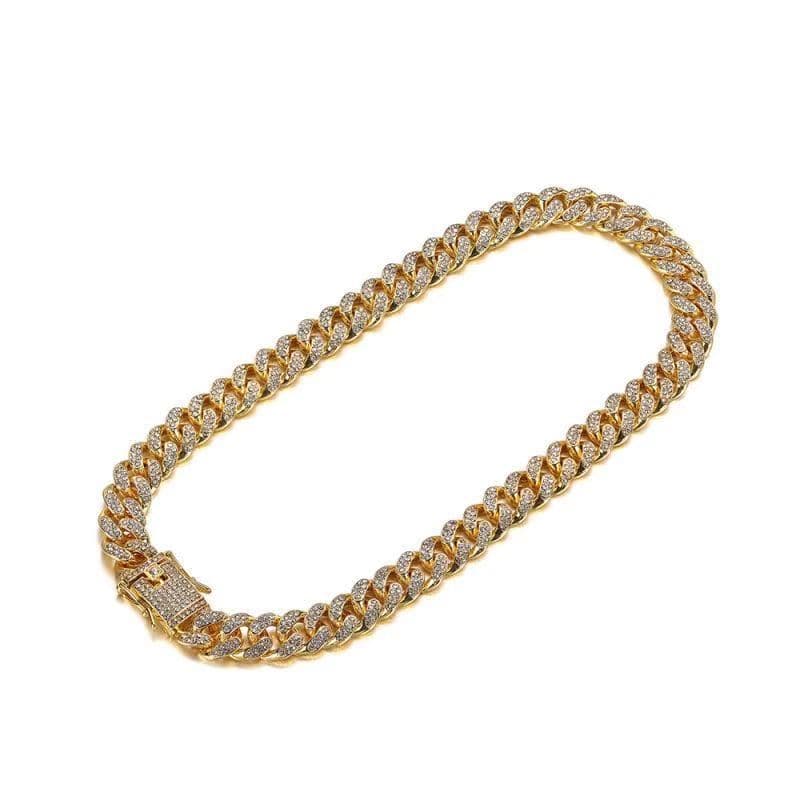 Collier cubain hip-hop avec diamants pour amoureux, hommes et femmes, bijoux personnalisés exagérés