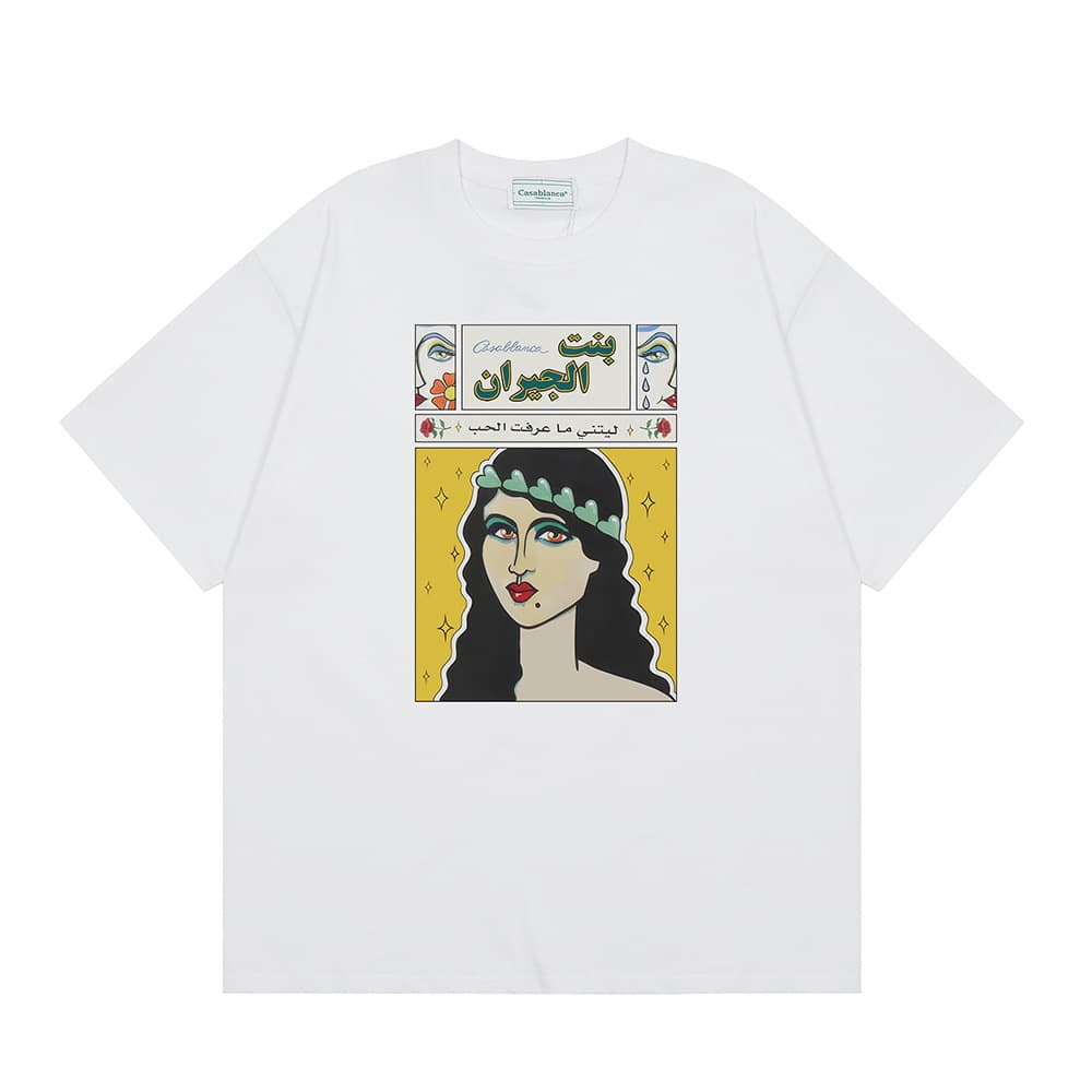 T-shirt ample à manches courtes pour hommes et femmes, imprimé printemps et été