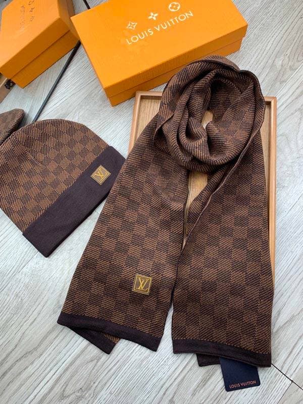 Ensemble classique en laine de nouvelle marque de mode [bonnet + écharpe], produits simples et chaleureux inspirés des célébrités