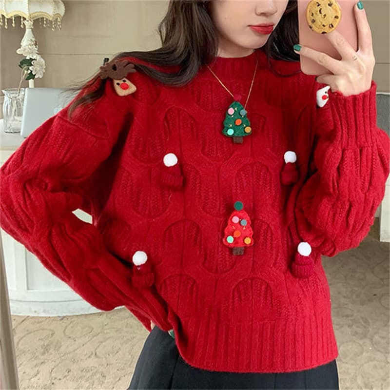 Women's Christmas loose casual pullover sweater