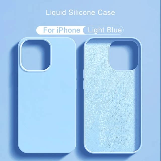 Nouvelle coque de téléphone en silicone liquide pour iPhone 13 14 11 12 Pro Max 15 Plus, coque antichoc souple