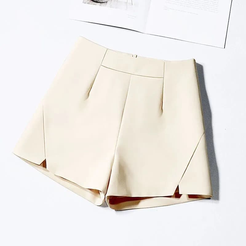 Women's Clothing Spring And Autumn Loose Summer Thin Black Outer Wear Chiffon Shorts New Wide Leg Pants Slim High Waist A Line Trendy Pants