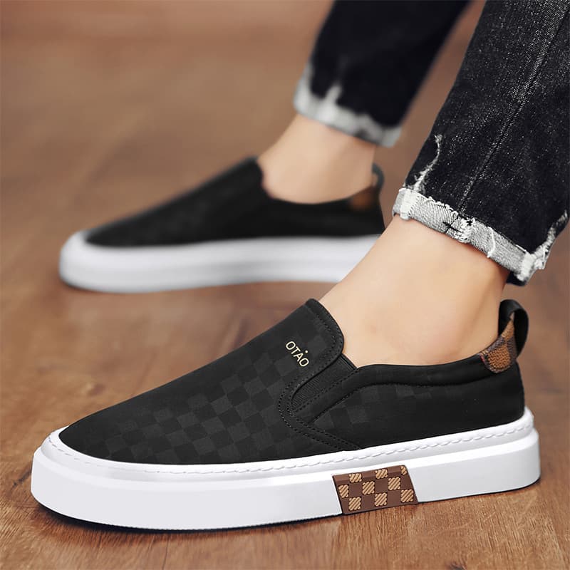Canvas Shoes Men's Summer New Fashion Slip-on Casual Breathable Loafers Men's Casual Shoes One Drop