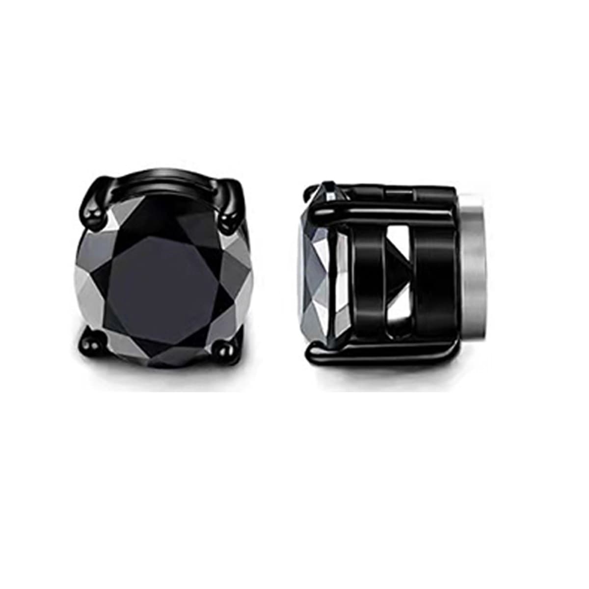 Clips d'oreilles unisexes en acier inoxydable, sans perçage, aimantés, avec zircon. Boucles d'oreilles personnalisées et tendance.