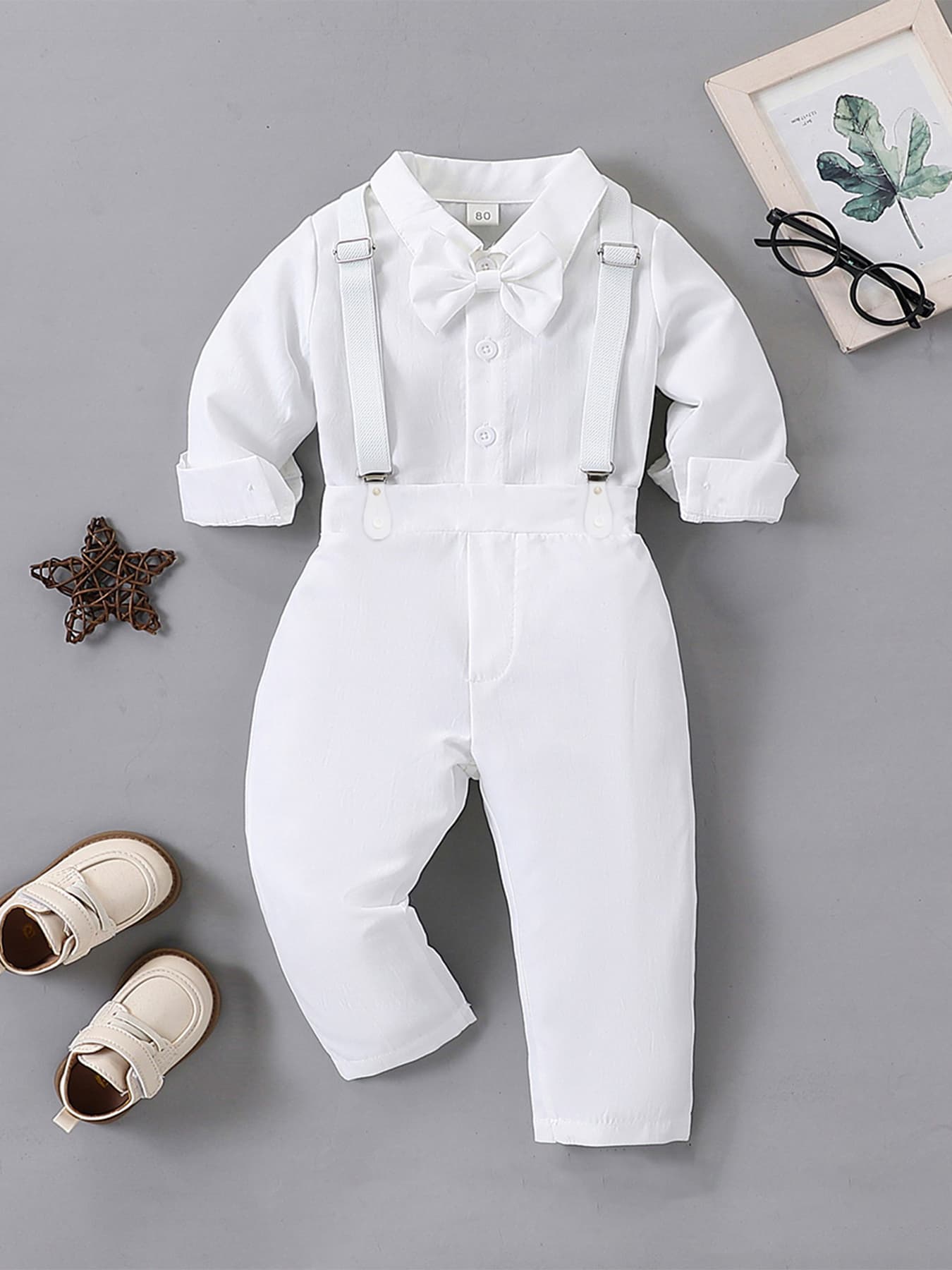 Children In Europe, America, Spring And Autumn, Gentlemen And Boys, Long-sleeved White Shirt Jacket+trousers, Three-piece Children's Clothing Ins