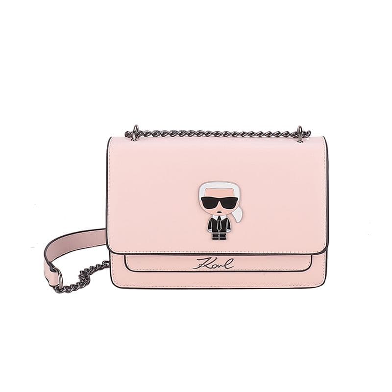 Sac à bandoulière avec chaîne pour filles, asymétrique épaule dénudée, petite boucle de verrouillage carrée, couleur unie, polyvalent, sous l