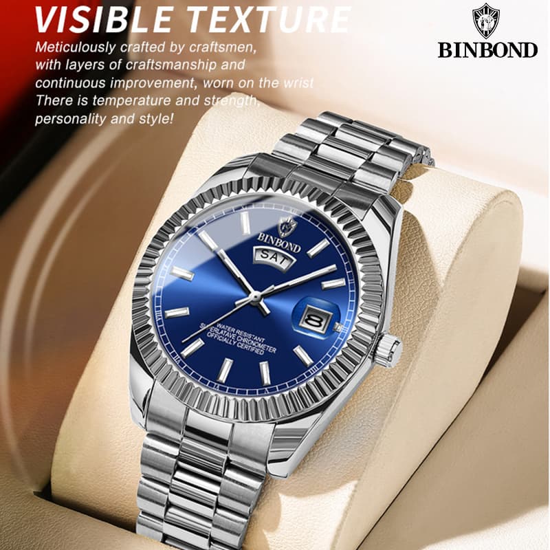 Montre à quartz pour homme, tendance, sport, étanche jusqu'à 30 m, lumineuse, classique, calendrier, créative