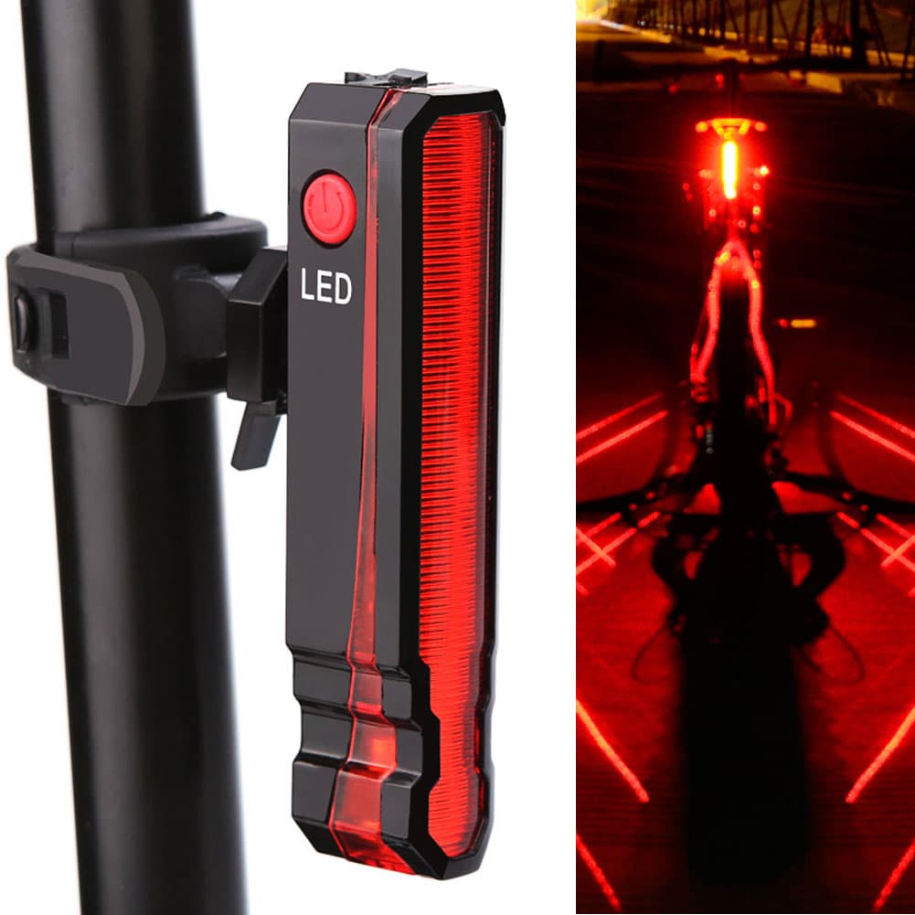 SportLife USB Rechargeable Laser LED Bike Taillight Bicycle Rear Safety Warning Light