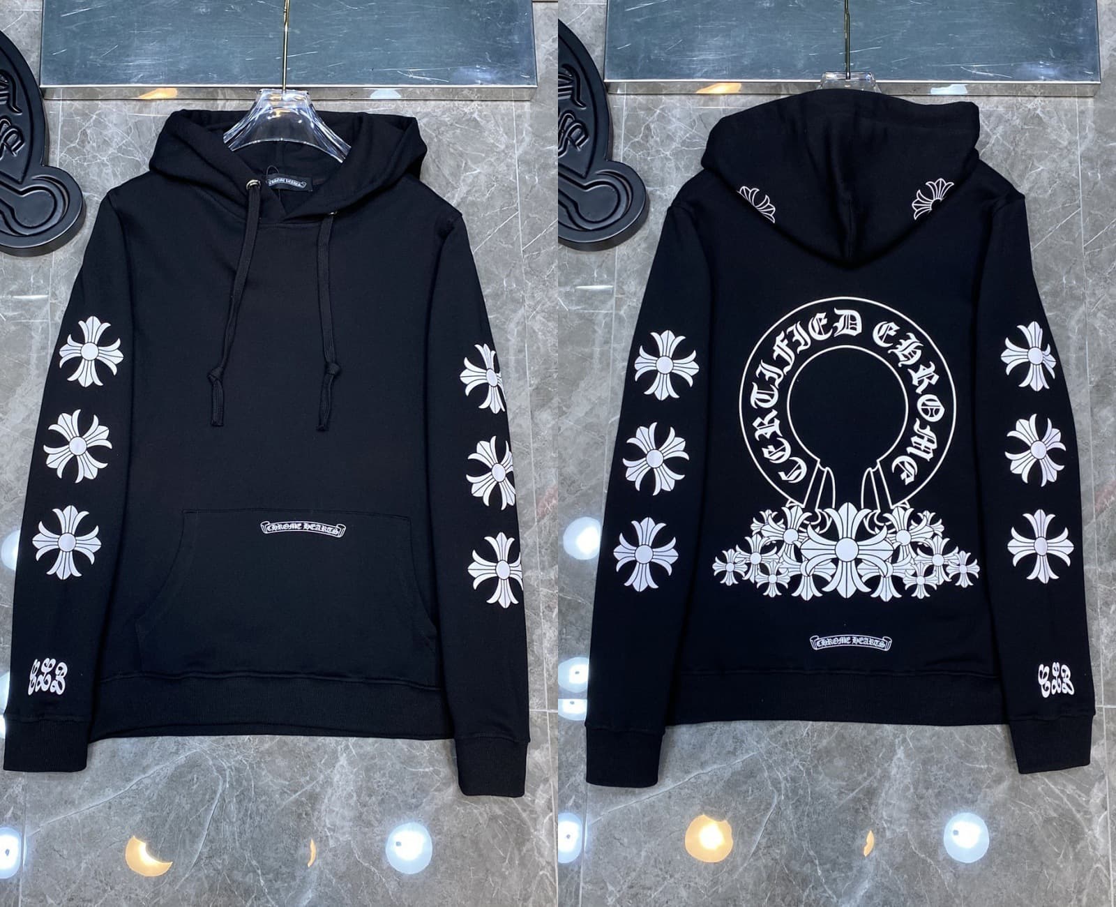 Sweat à capuche Chrome Hearts Cross, version correcte 25ss, polyvalent et tendance, vente en gros