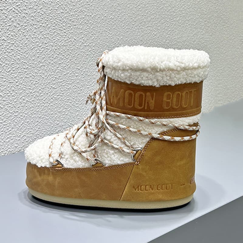 Bottes courtes à lacets pour femmes, collection hiver 2024 : chaudes et épaisses, en coton antidérapant et résistant à l’usure.