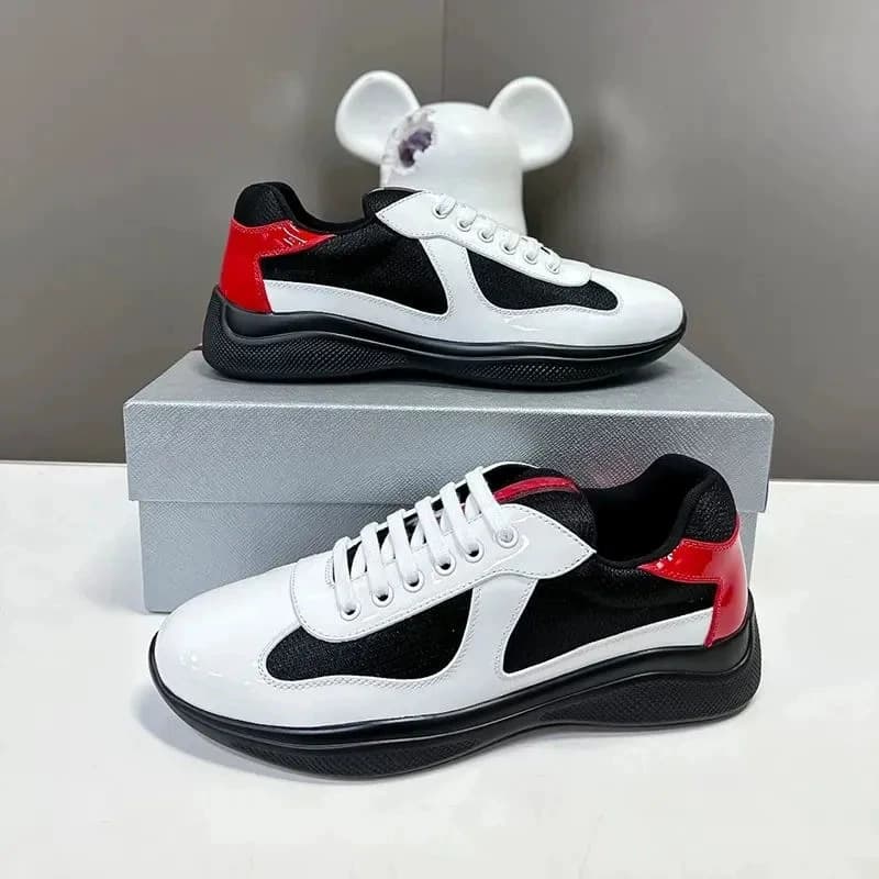 Chaussures de course polyvalentes à bout rond, en cuir véritable, semelle plate, de marque Guangzhou P, en stock, pour le commerce extérieur, mod