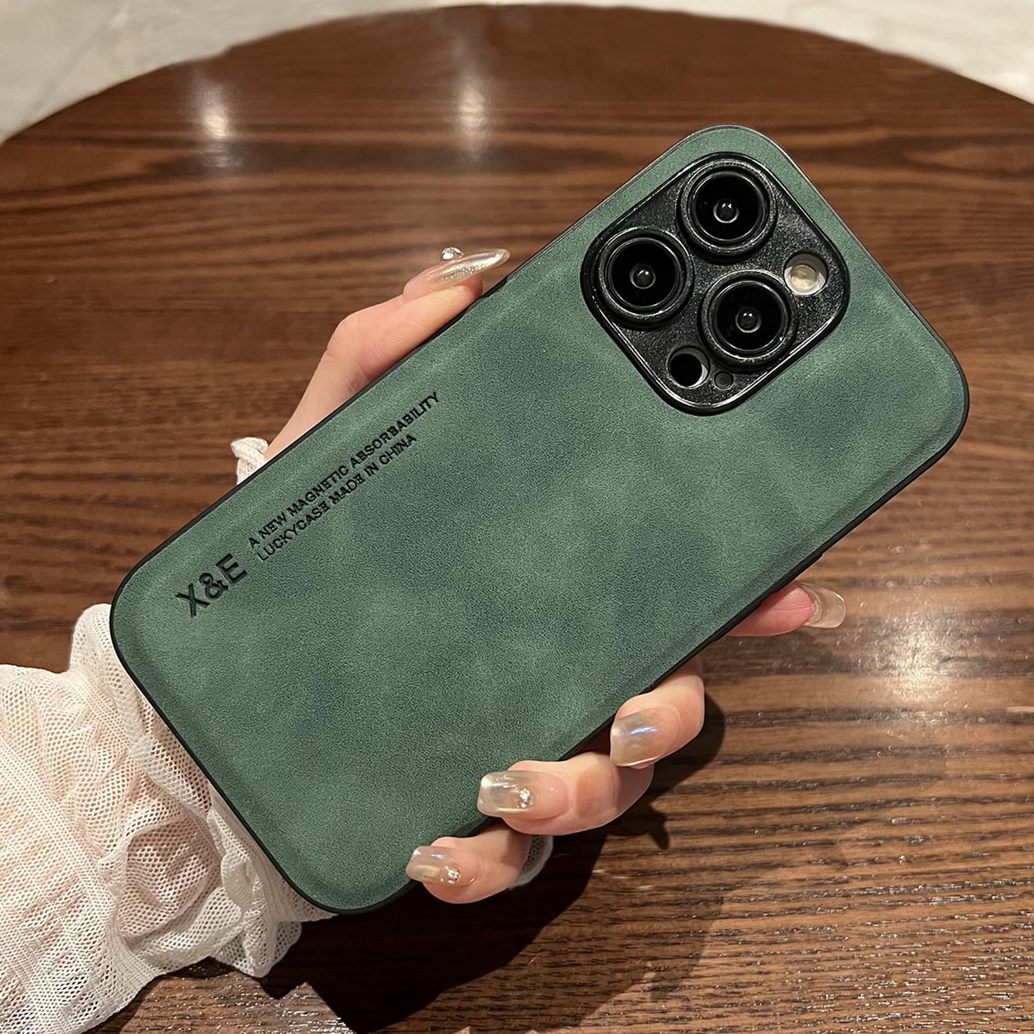 Luxury Car Magnetic Leather Texture Case for iPhone 14 13 12 11 Pro Max 14Plus XR XS X 7 8 Soft Silicone Bumper Shockproof Cover