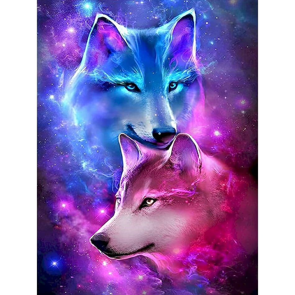 PhotoCustom 5d Diy Diamond Painting Colorful Wolf Animal Diamond Embroidery Mosaic Hobbies And Crafts Home Decor