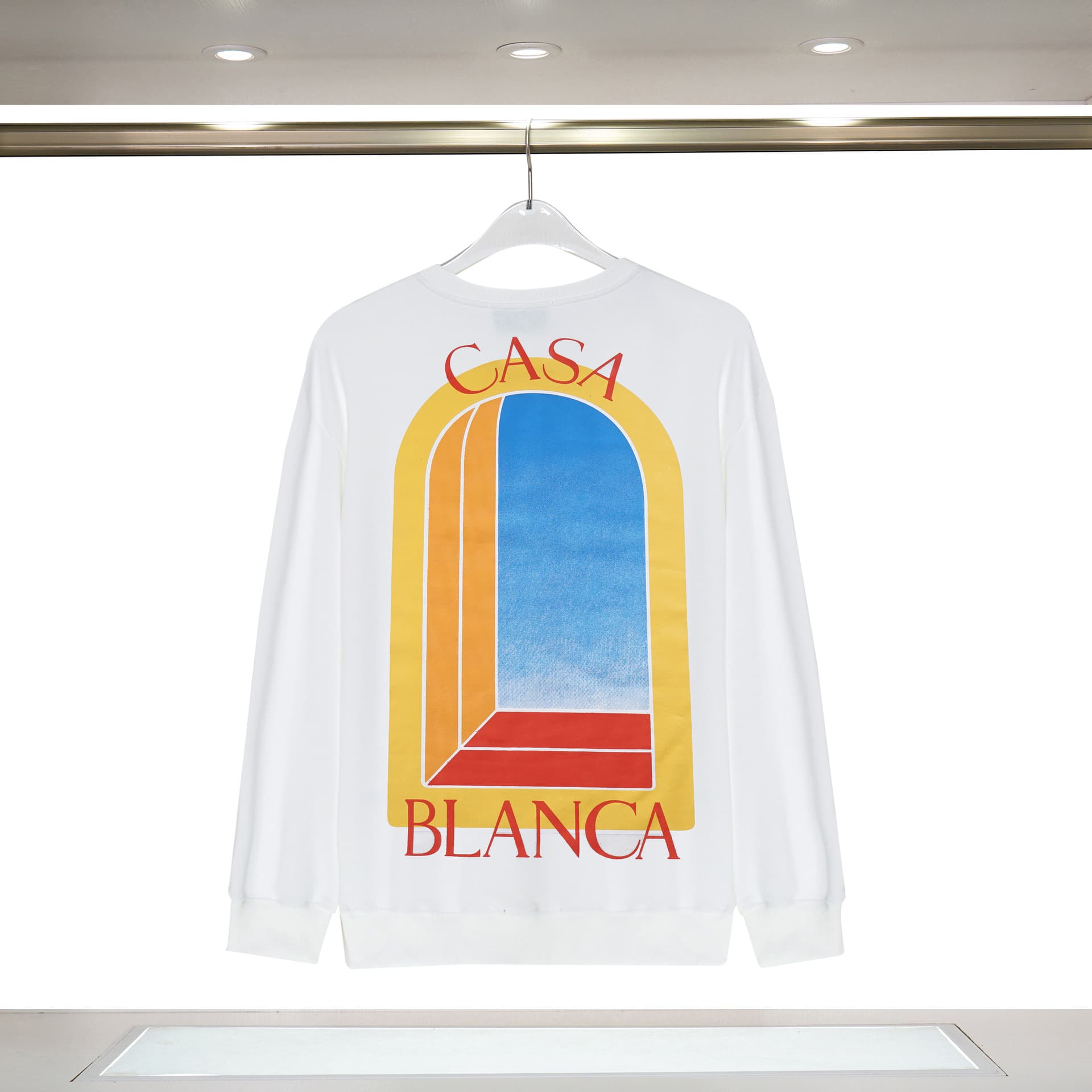 Casablanca Automne/Hiver Nouveau Col Rond Lettre Imprimé Étoile Même Style Pull Tendance