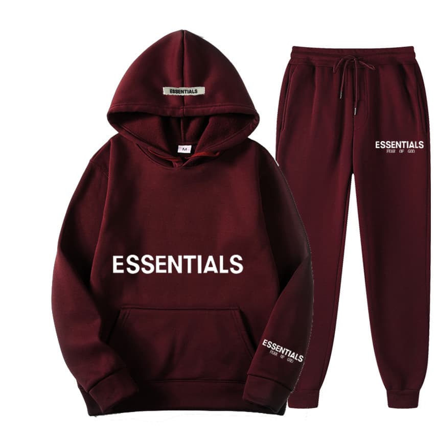 Essentials Double ligne peur de Dieu ensemble tendance poitrine Logo imprimé lettre Couple veste polaire F