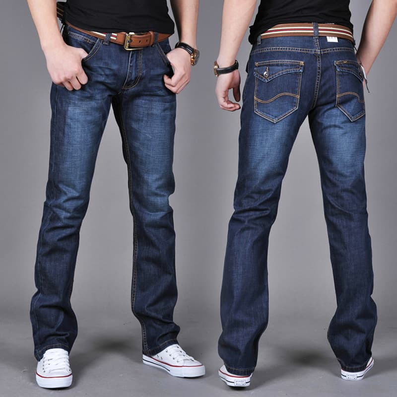 2024 spring and summer men's jeans basic straight jeans men's casual men's cross-border Denim straight trousers