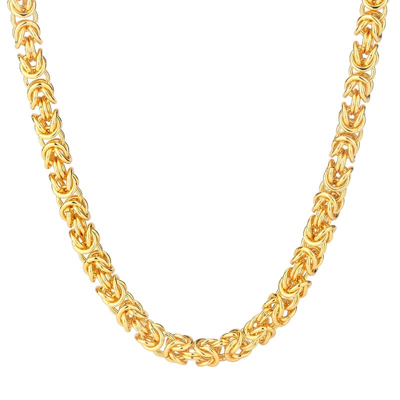 Men’s Jewelry Set Fashion Chain Necklaces Dragon Head Domineering Gold Plated