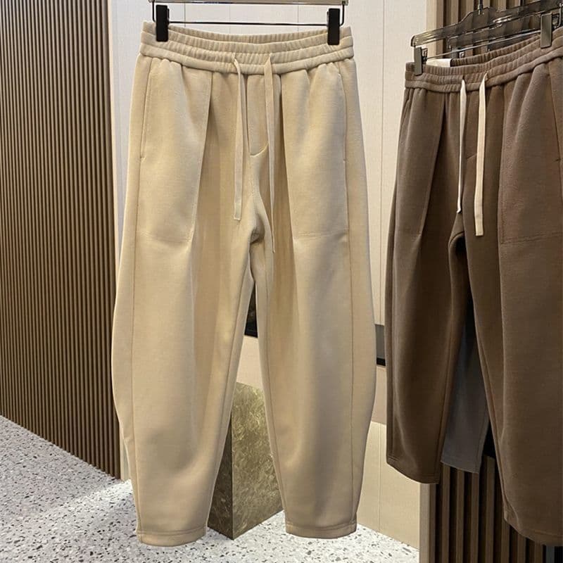 Men's Clothing Internet celebrity hot style fashion sweatpants men's autumn and winter new style loose casual pants solid color wide leg harem pants