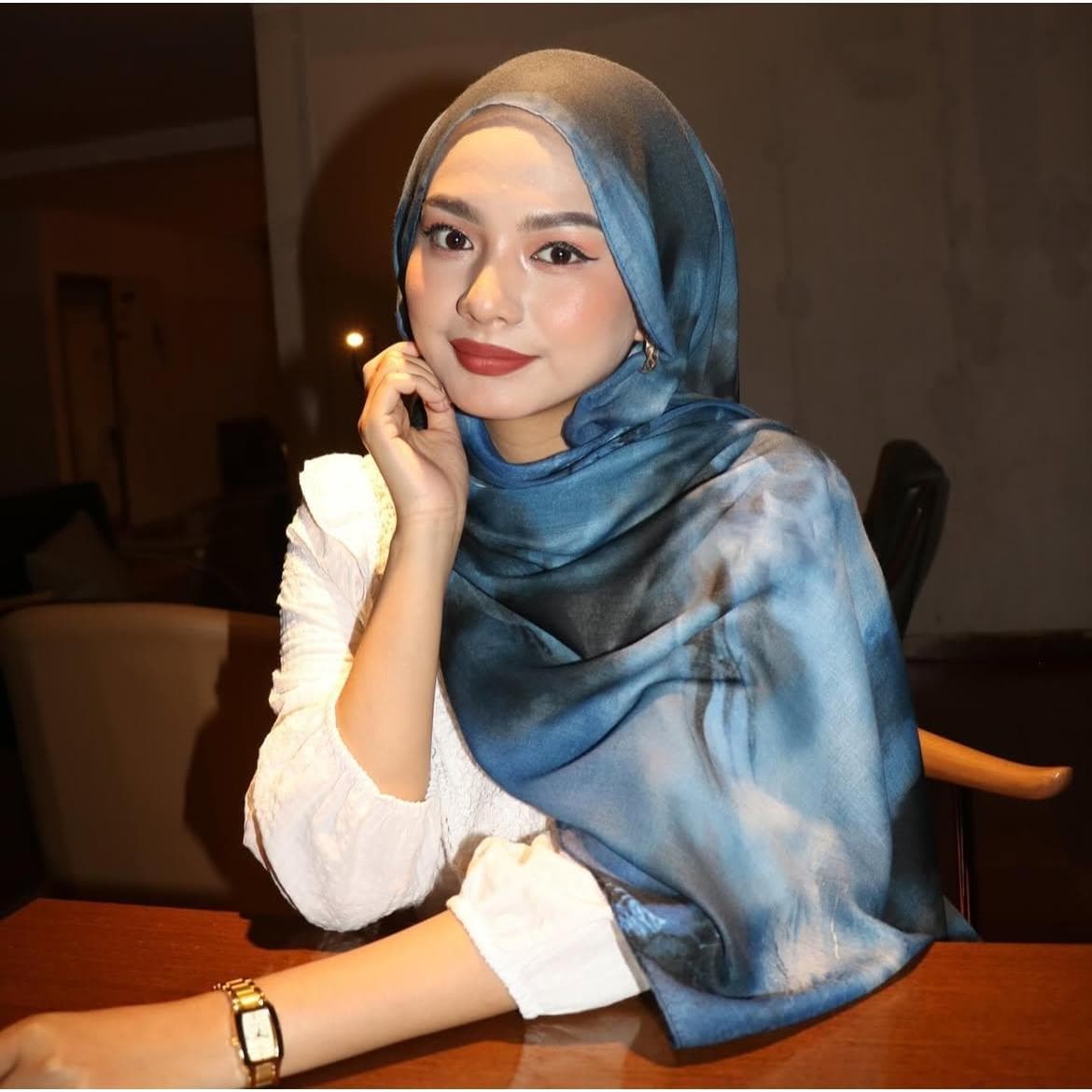 Muslim Headscarf Muslim Scarf Watercolor Series Cotton Shawl Satin Printed Scarf Ethnic Headscarf Women's Scarf 180*80cm