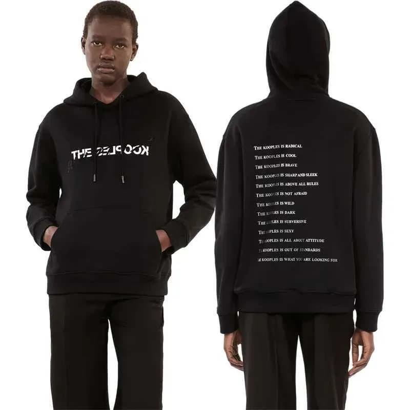 Mens Hoodies Sweatshirts Winter Spring Kooples Brand Style Tide Strt Sweater Letter Pattern Print Woman Daily Versatile