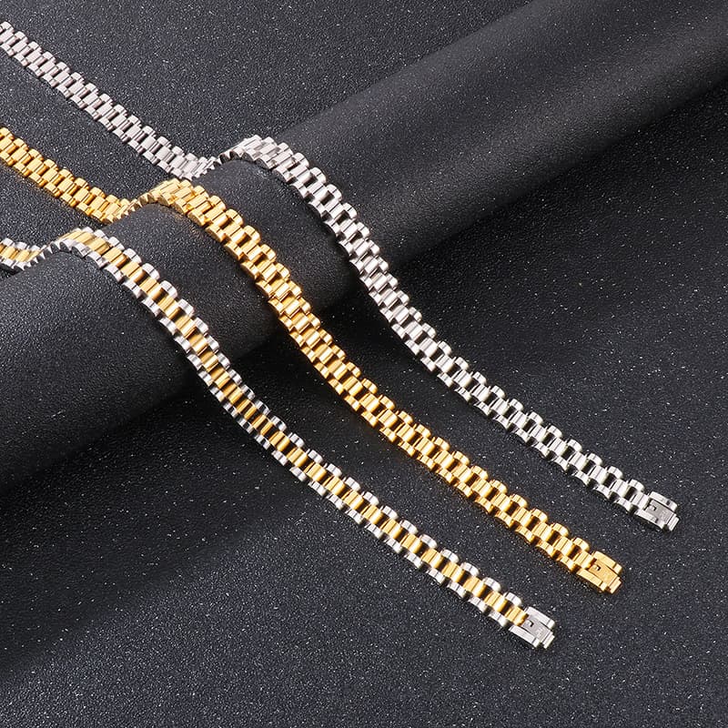 Bracelets pour hommes, bracelets de montre personnalisés tendance en acier titane