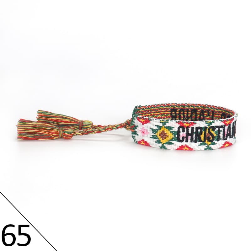 Bracelet unisexe tendance avec lettres tressées