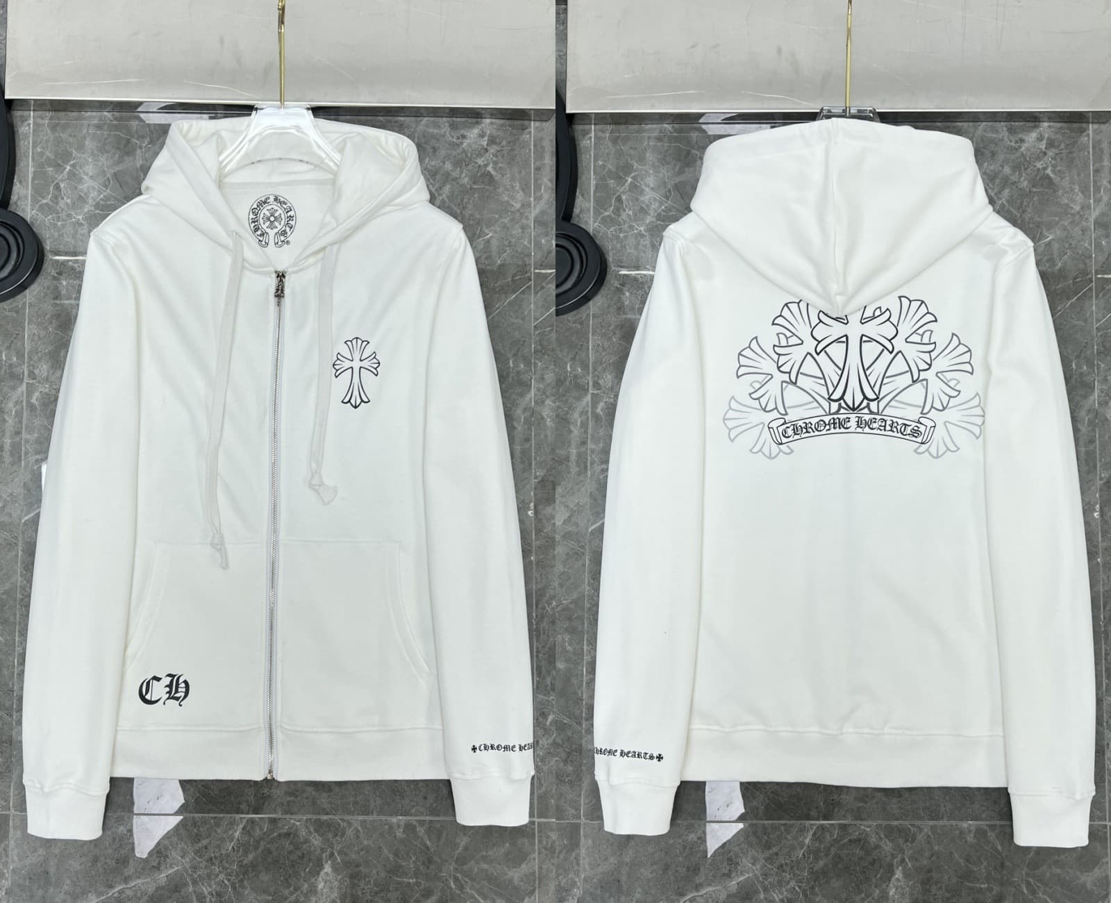 Sweat à capuche Chrome Hearts Cross, version correcte 25ss, polyvalent et tendance, vente en gros