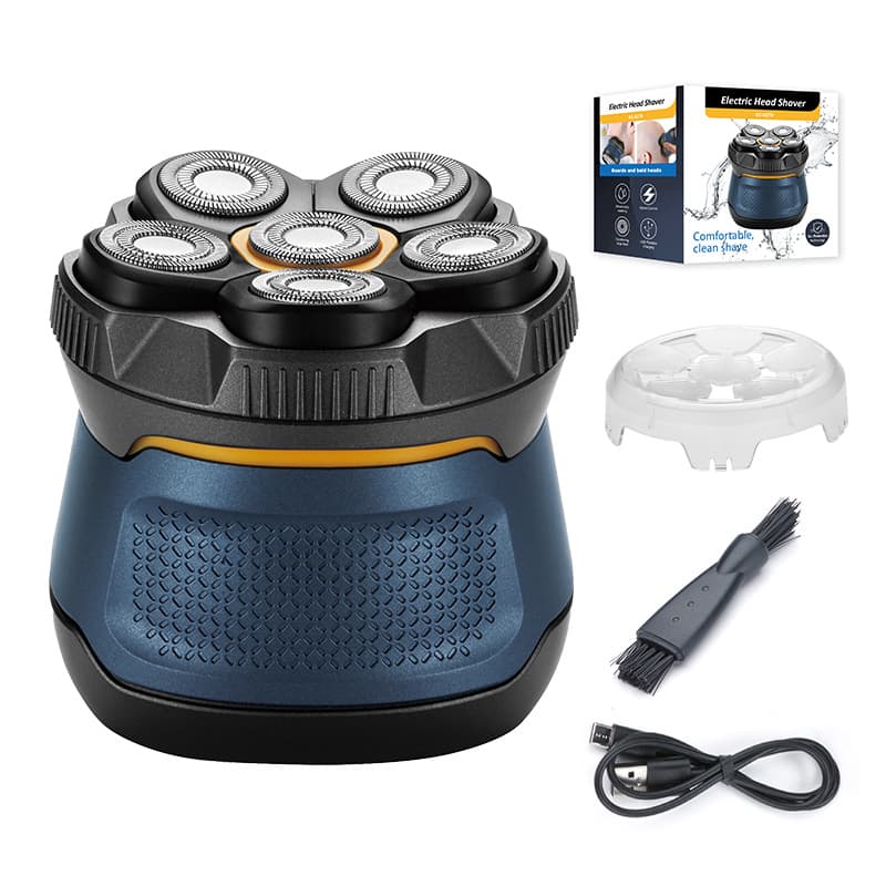 Men's Electric Shaver For Bald Head - 6-Blade Rechargeable Hair Clipper & Head Shaver With Precision Trimmer​