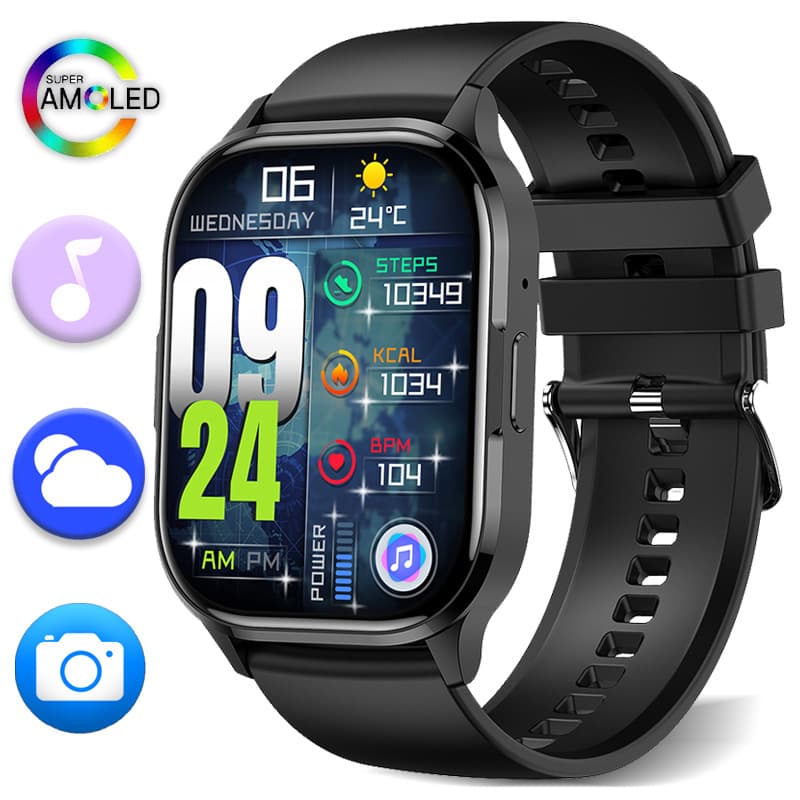 Hot Selling HK21 Bluetooth Smartwatch AMOLED Screen Heart Rate Blood Oxygen Outdoor Waterproof Sports Watch