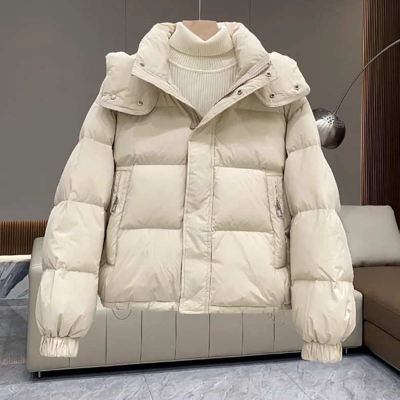 Cozy Winter Puffer Jacket For Women – Short Hooded Cotton-Padded Coat, Slim Fit Warm Outerwear For Petite & Plus Size