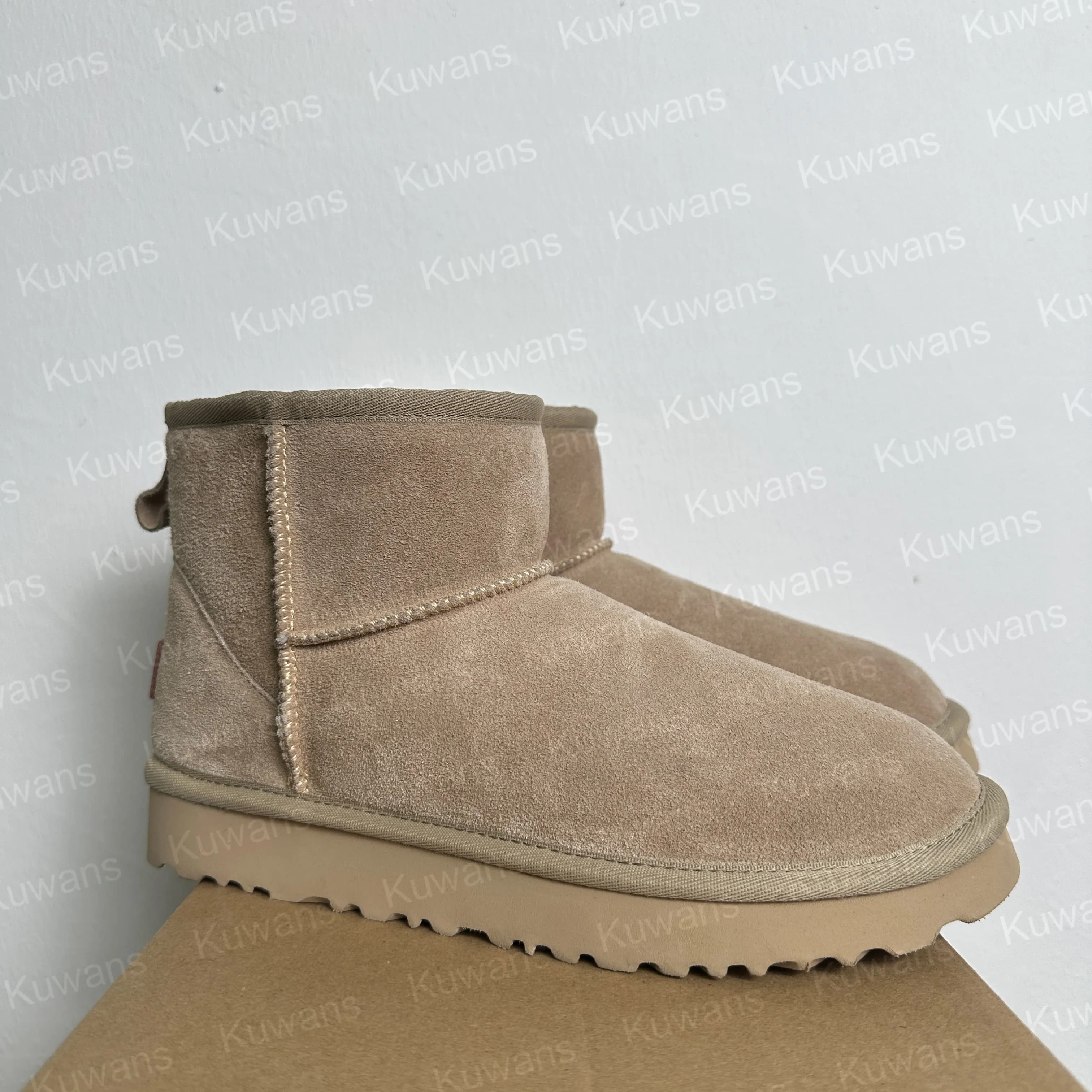 U GG Designer Classic Ultra Mini Bottes de Neige Plateforme Courte Femmes Hommes Fourrure Peau de Mouton Tasman Tazz Chesut Sable Graine de Moutarde