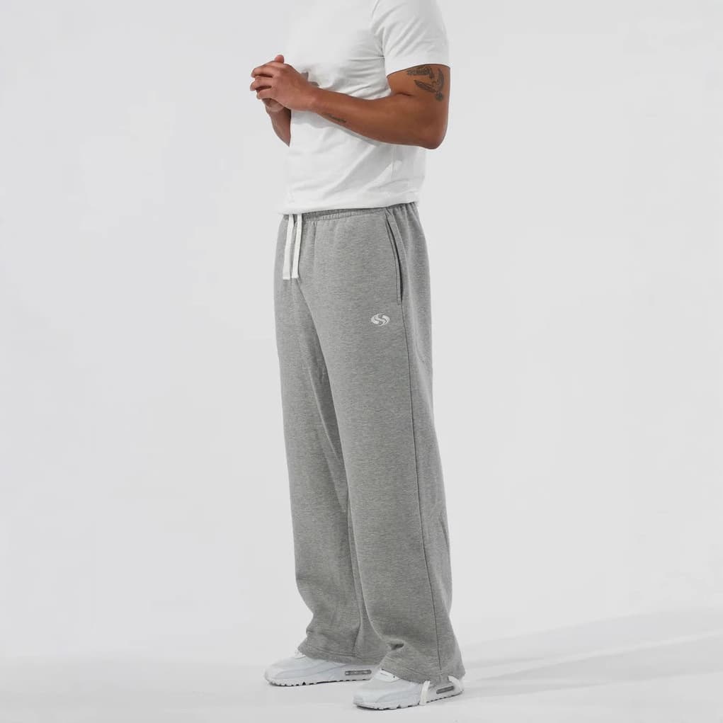 Men's Clothing Hip-Hop Sweatpants – Elastic Waist & Embroidered Design, Streetwear Casual Pants For Men
