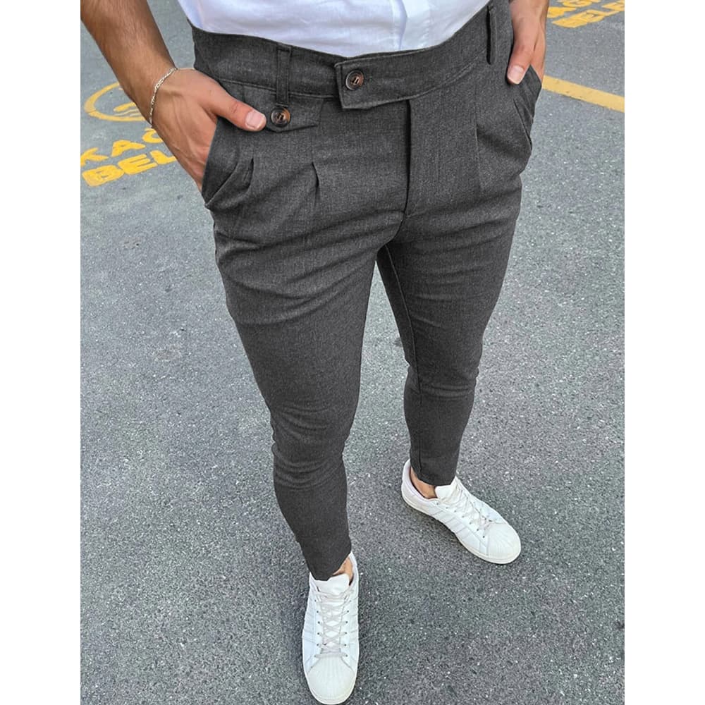 Man's Clothing 2025 New Pockets Decorate Casual Dress Pants