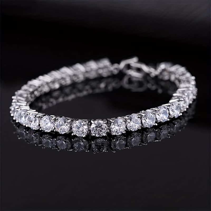 Classic Zircon High-End Tennis Bracelet Full Diamond Unique Hip Hop Style Fashion Chain & Link Jewelry Accessory