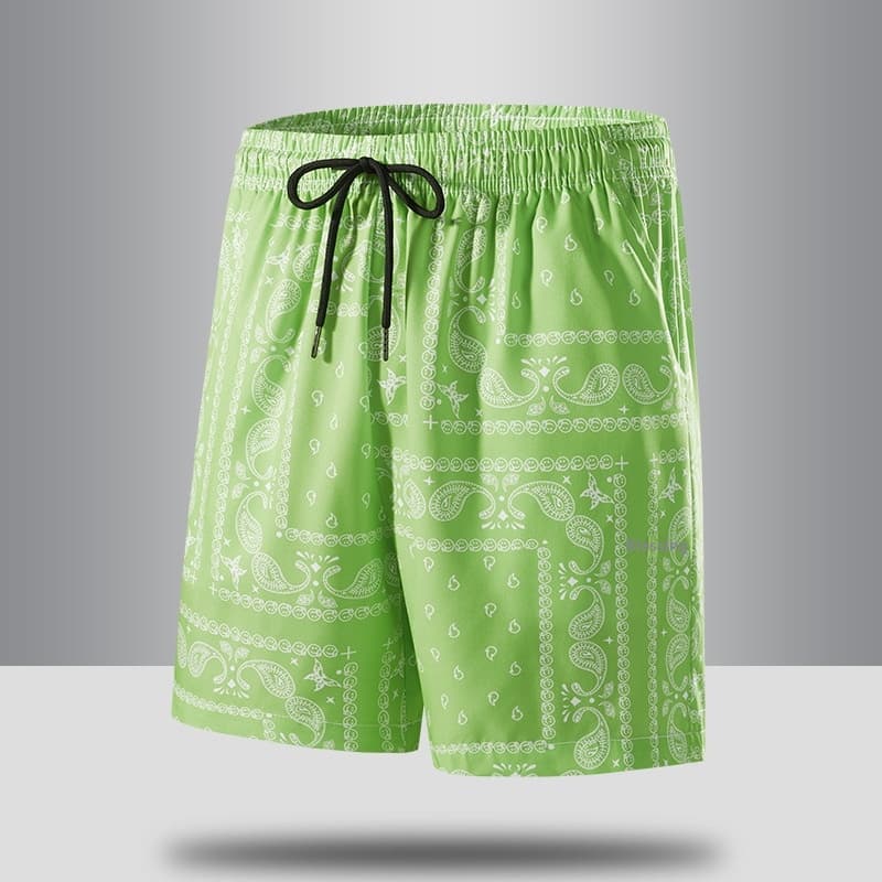 Pulse Pulse Cross-border Men's Beach Summer Trendy Loose-fit Paisley High Street Sports Shorts, Casual Shorts