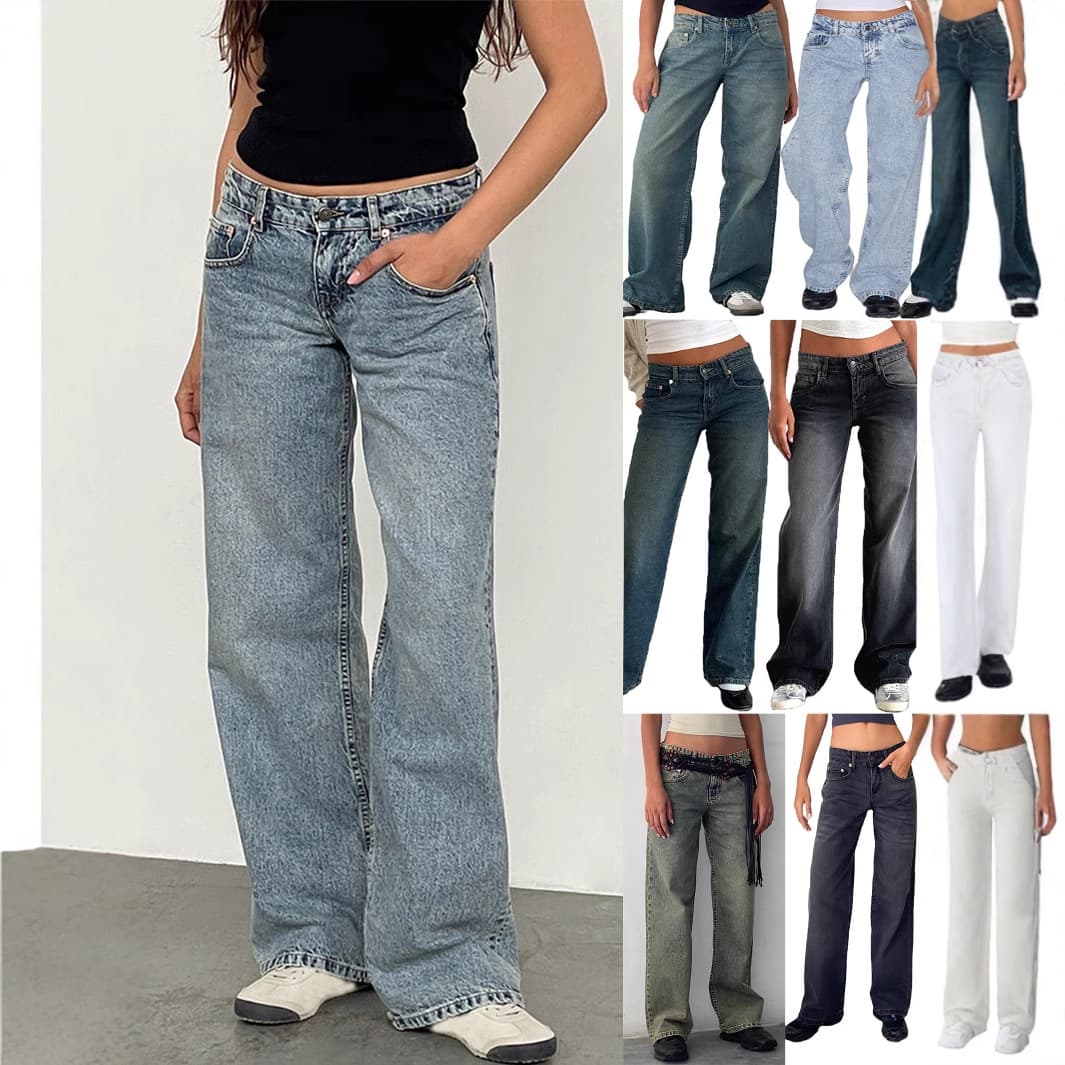 Women's Clothing Women's Denim New Women's Straight Jeans