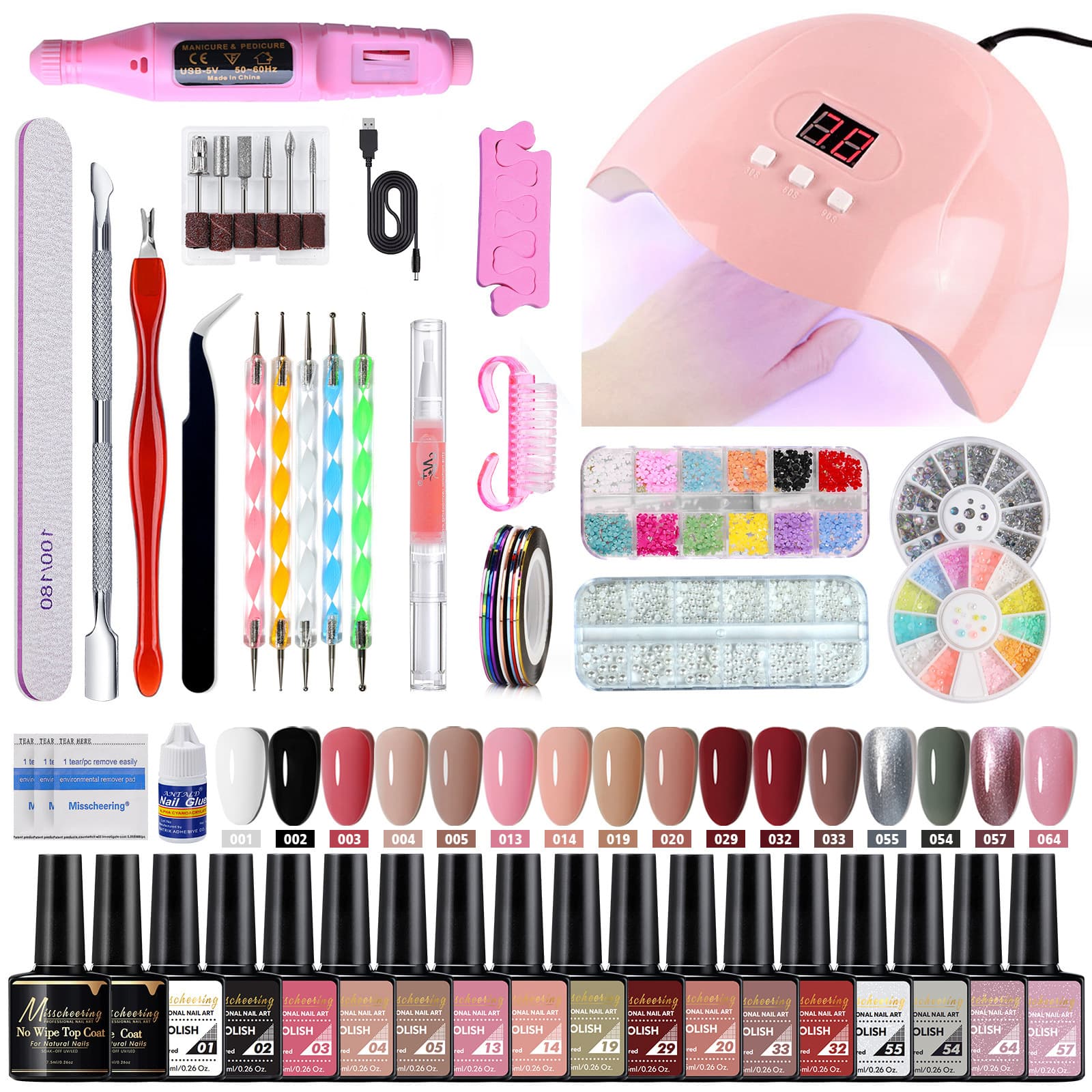 Professional Acrylic Nail Kit With Drill & UV Light - Complete Starter Set For Beginners (Includes Everything Needed)​