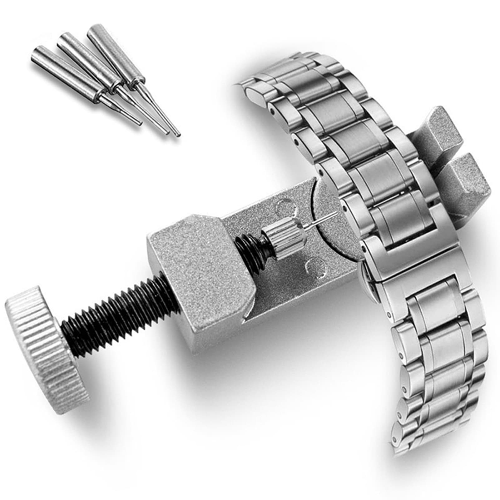 Qianbihe Watch Pin Remover Adjustable Stainless Flexible With Slot Watch Band Tool For Home