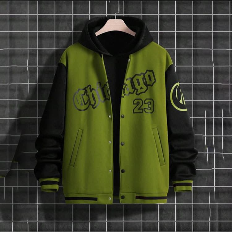 Men's Clothing Spring and Autumn fashion brand American high street Pu Shuai Youth Men's Baseball jacket men's loose casual jacket men