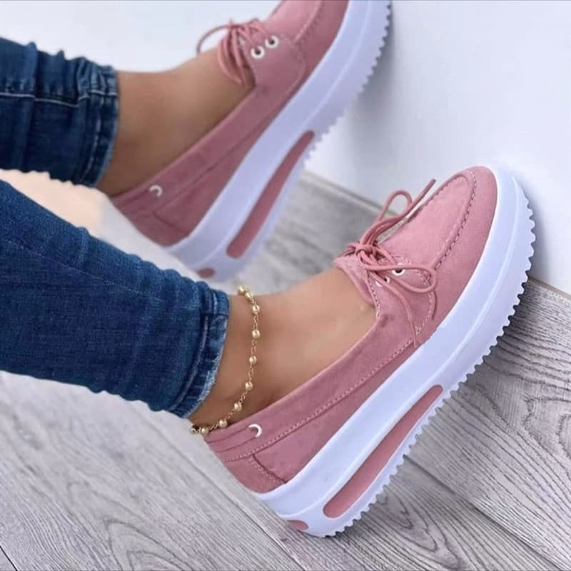 Women's Bullock plus-size women's shoes comfortable casual women's shoes round head lace-up single shoes