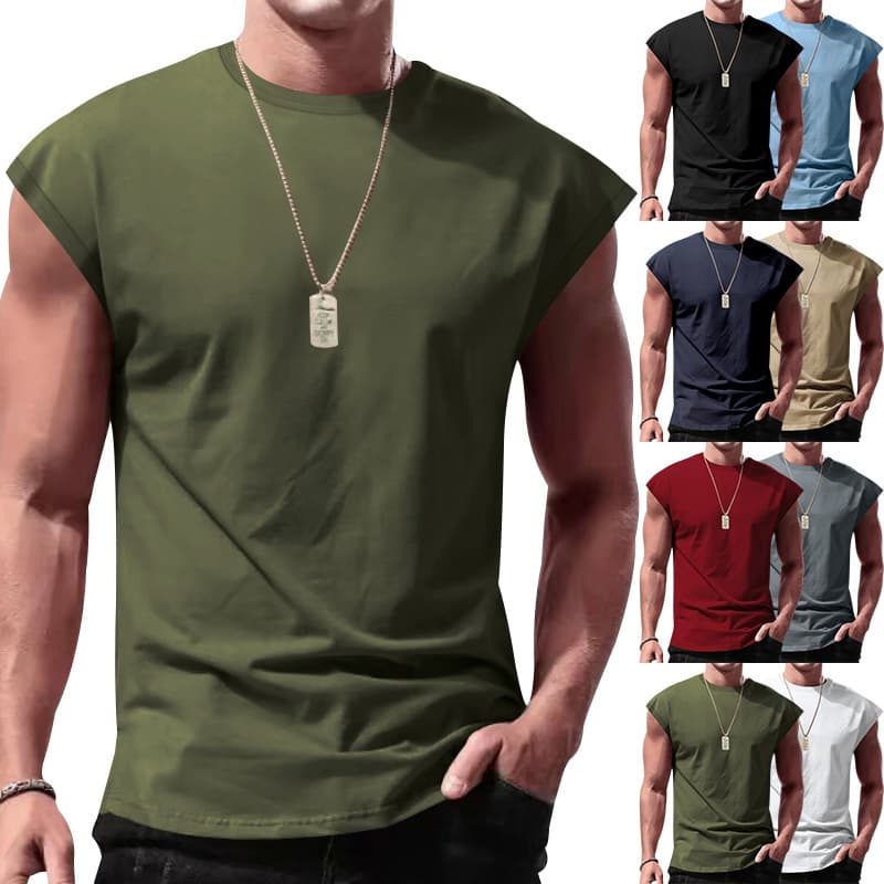 Men's Sleeveless T-Shirt Summer Athletic Tank Top