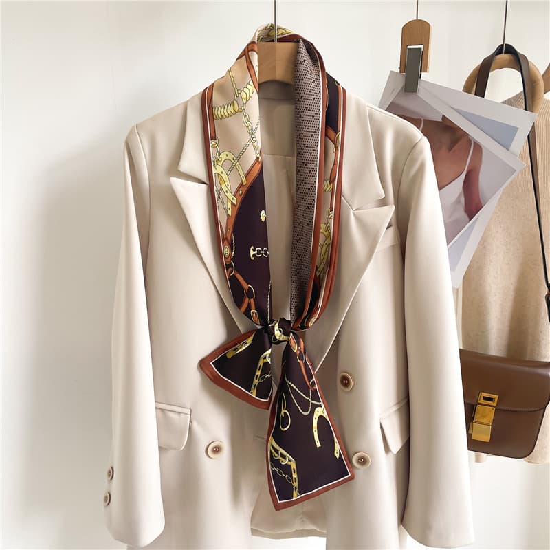 Suit, scarf, belt, small long strip, hair band, silk scarf, thin scarf, ribbon, binding bag, decorative women's
